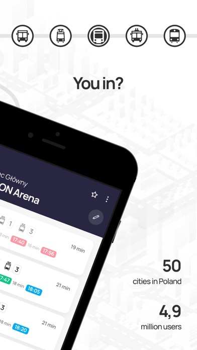 Jakdojade: public transport screenshot