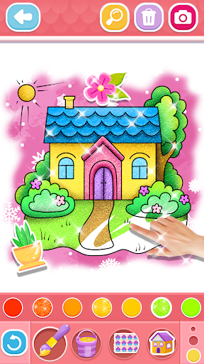 Glitter House coloring for kid screenshot