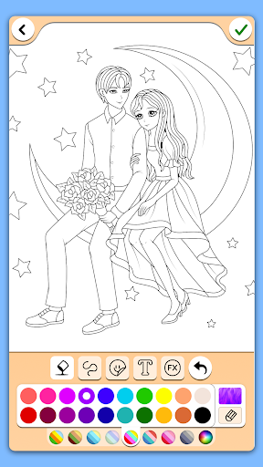 Valentines love coloring book screenshot