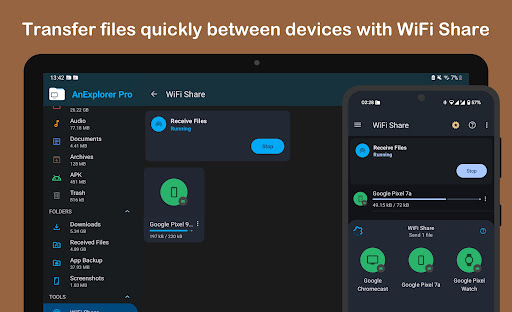 AnExplorer Pro File Transfer screenshot