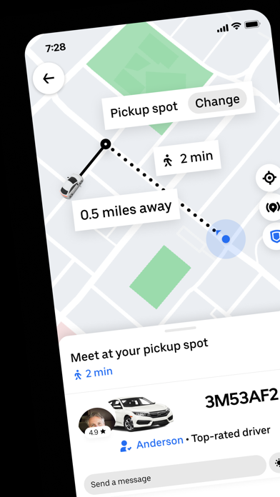 Uber - Request a ride screenshot