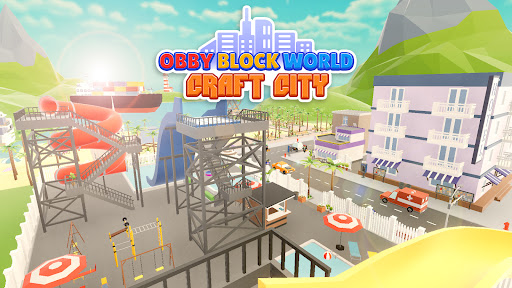 Obby Block World: Craft City screenshot