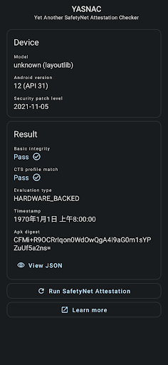 YASNAC - SafetyNet Checker screenshot