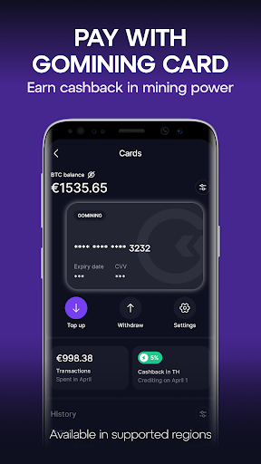 GoMining: Mining, Using BTC screenshot