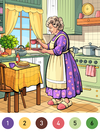 Interior Color by Number Book screenshot