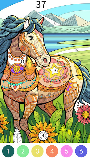 Tangle Color by Number Book screenshot