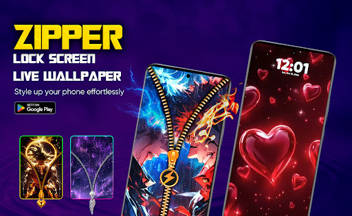 Zipper Lock Screen & Wallpaper screenshot