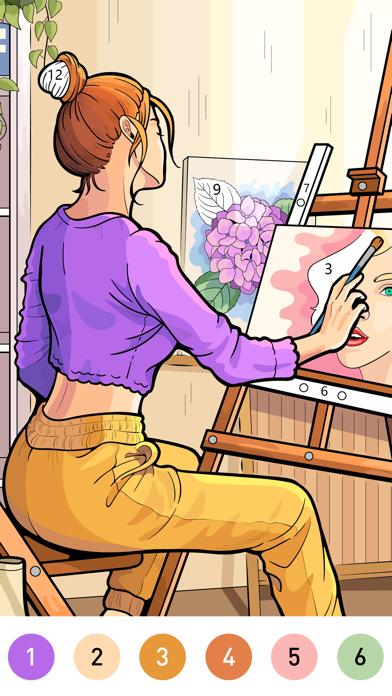 Granny Color By Number Game screenshot