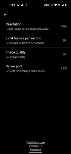 TeslaMirror screenshot