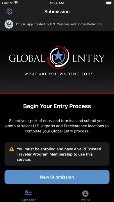 Global Entry screenshot