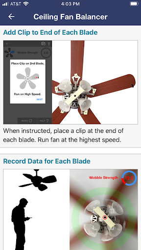 Ceiling Fan Balancer screenshot
