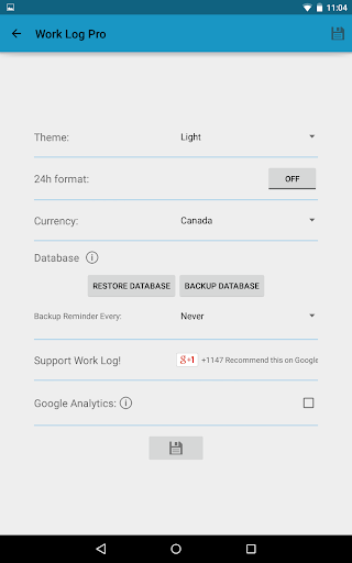 Work Log Pro screenshot