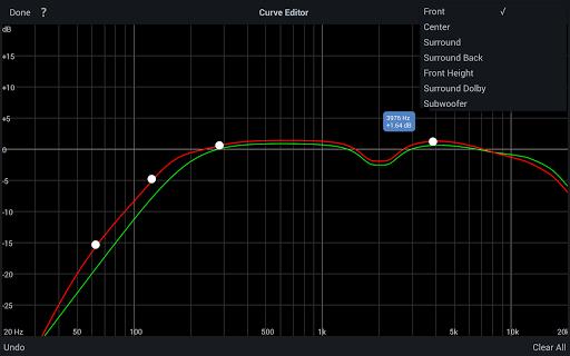 Audyssey MultEQ Editor app screenshot