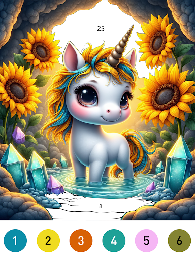 Fairytale Color by number game screenshot