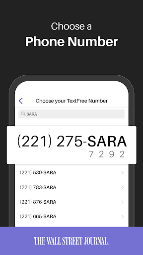 Text Free: Second Call Number screenshot