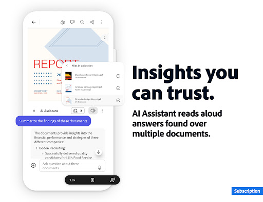 Adobe Acrobat Reader: Edit PDF screenshot