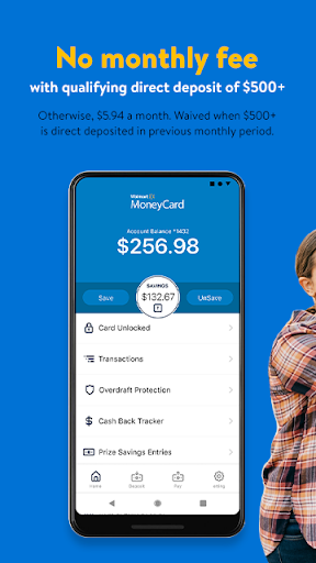 Walmart MoneyCard screenshot