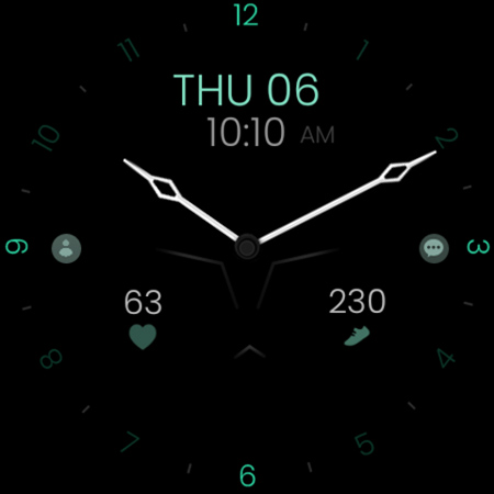 Minimal Black v30 Watch Face screenshot