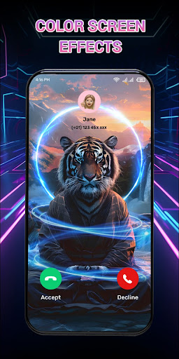 Color Call Theme, Call Screen screenshot