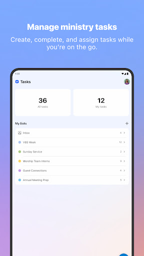 Planning Center screenshot