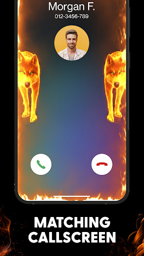 Fire Wallpaper Theme Lone Wolf screenshot