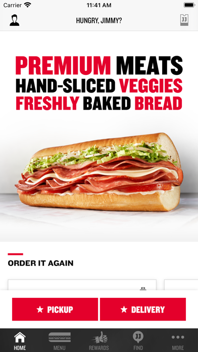 Jimmy John's Sandwiches screenshot