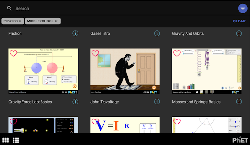 PhET Simulations screenshot