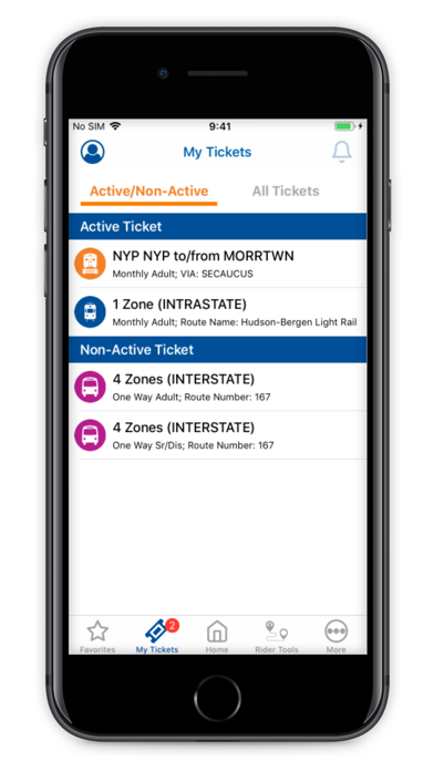 NJ TRANSIT Mobile App screenshot