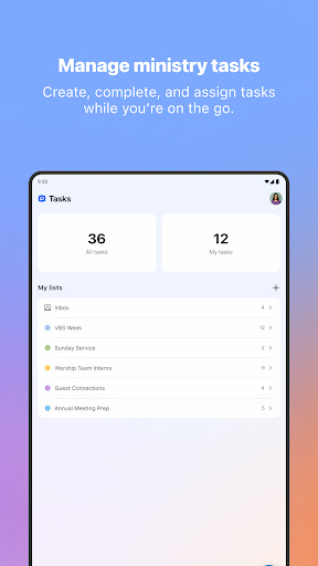Planning Center screenshot