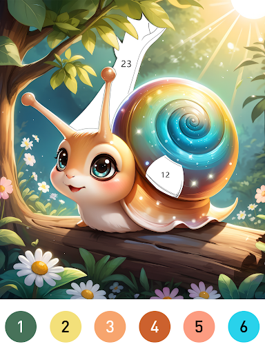 Fairytale Color by number game screenshot