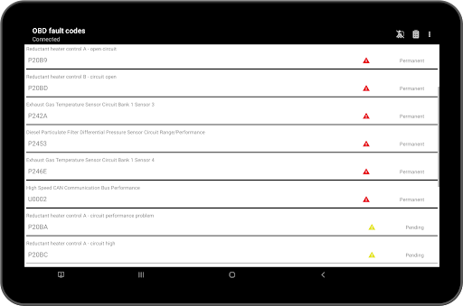 Tor OBD2 Diagnostics screenshot