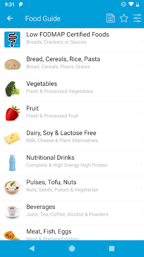 Monash University FODMAP diet screenshot