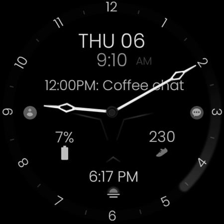 Minimal Black v30 Watch Face screenshot