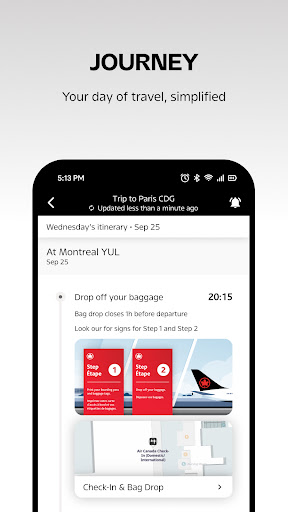 Air Canada + Aeroplan screenshot