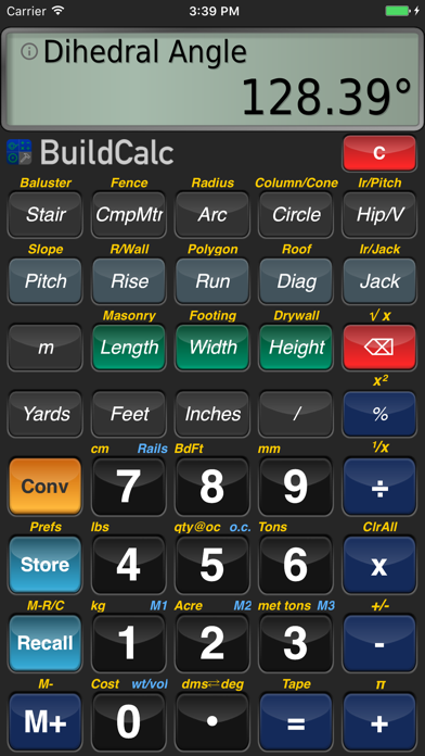 BuildCalc screenshot