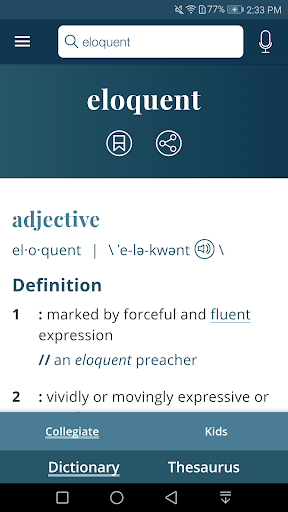 Dictionary - Merriam-Webster screenshot