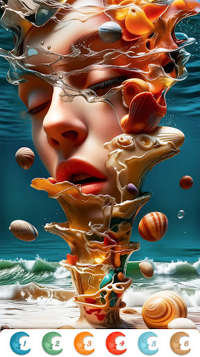 Christmas Santa Family Color screenshot