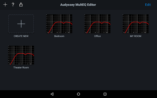 Audyssey MultEQ Editor app screenshot
