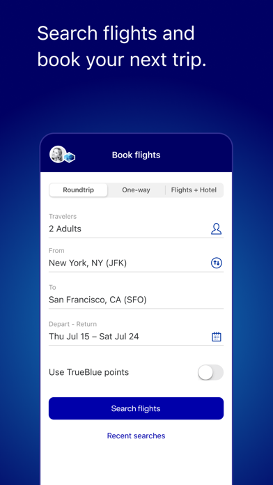 JetBlue - Book & manage trips screenshot