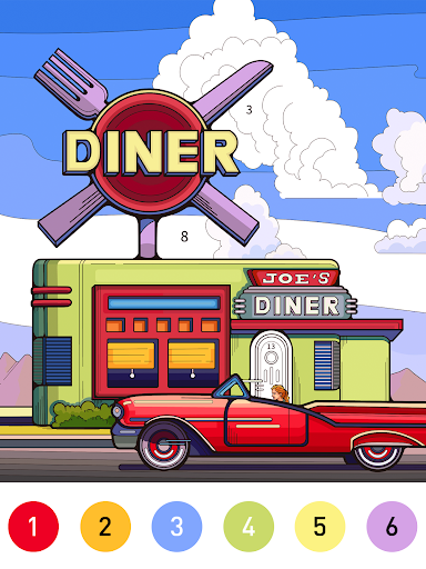 Nostalgia Color by number game screenshot