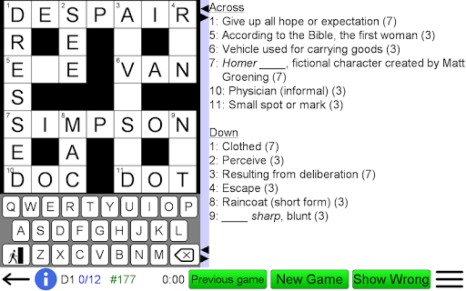 Crossword Unlimited screenshot