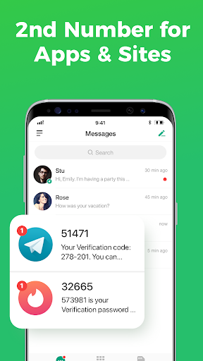 2nd Line - Second Phone Number screenshot