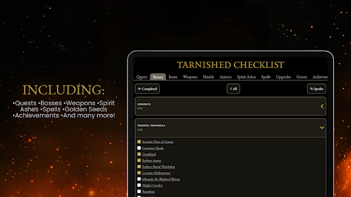 Tarnished Checklist Premium screenshot