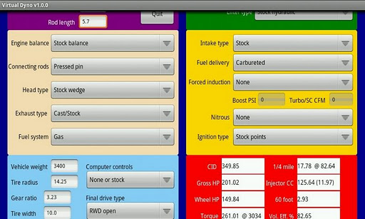 Virtual Dyno PRO screenshot
