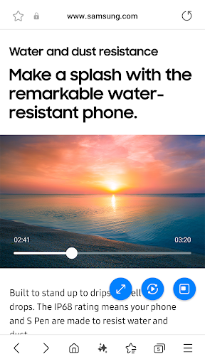 Samsung Internet Browser screenshot
