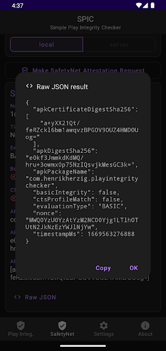 SPIC - Play Integrity Checker screenshot