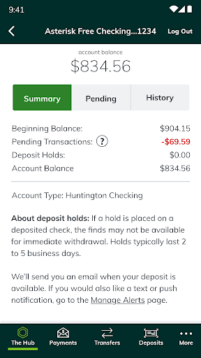 Huntington Mobile Banking screenshot