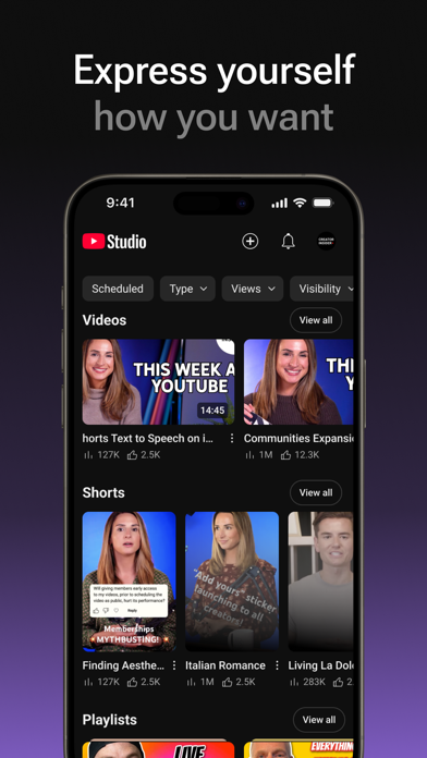 YouTube Studio screenshot