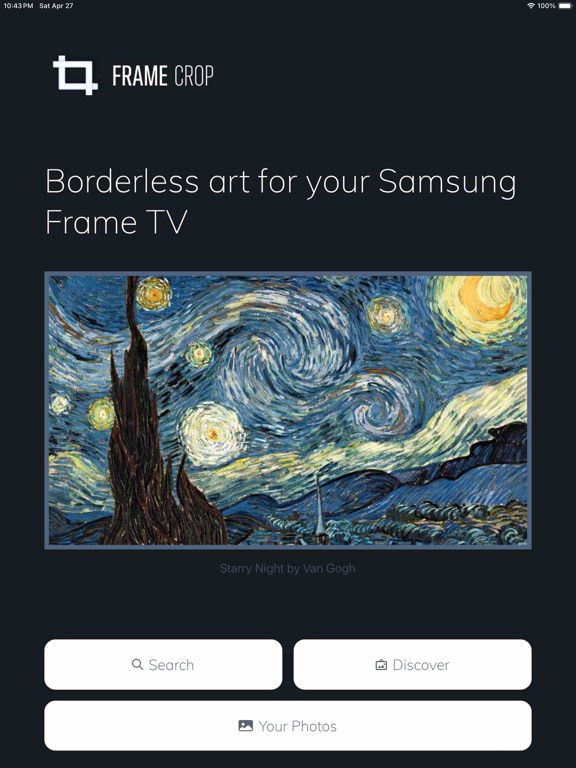 Frame Crop - Samsung Frame TV screenshot