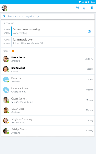 Skype for Business for Android screenshot